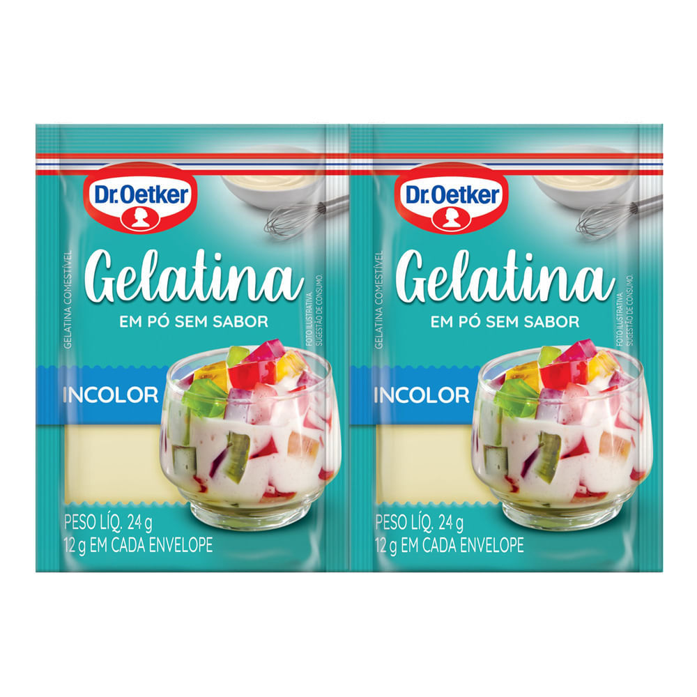 Gelatina em Pó Dr. Oetker Incolor Sem Sabor 24g em Oferta na Shopee