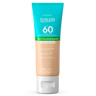 Protetor Solar Facial Sunless FPS 60 Cor 3.0 40g em Oferta na Shopee