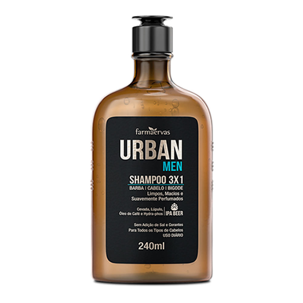 Shampoo Urban Men 3x1 IPA Beer 240ml em Oferta na Shopee