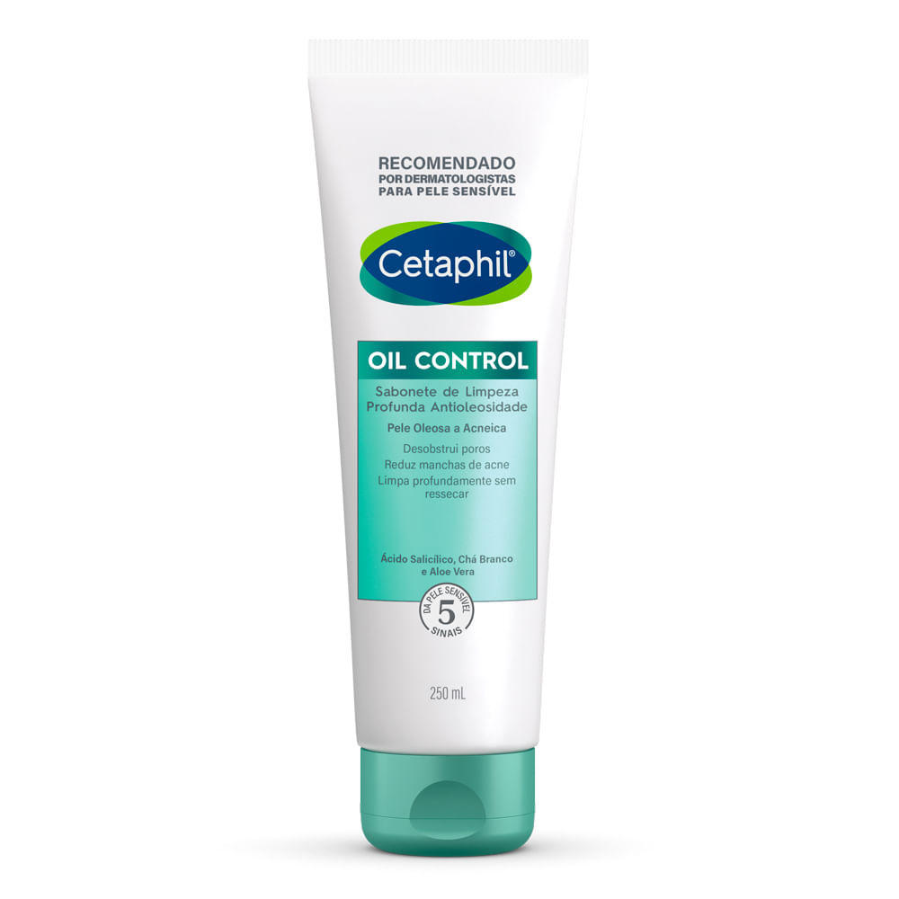Sabonete de Limpeza Profunda Cetaphil Oil Control Antioleosidade Pele Oleosa a Acneica 250ml em Oferta na Shopee