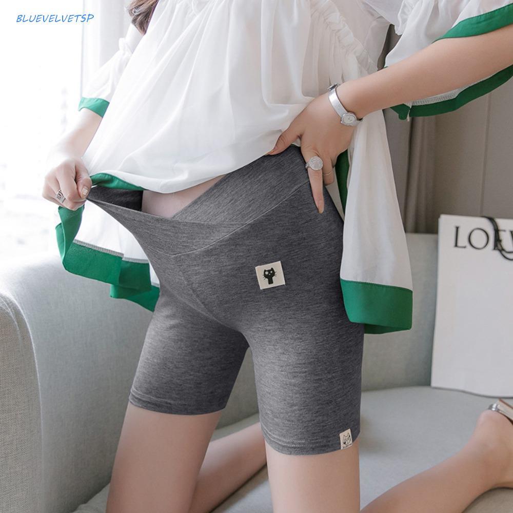 BLUEVELVETSP Shorts Para Grávidas Leggings , Cintura Alta Solta Plus Size Maternidade , Sem Costura