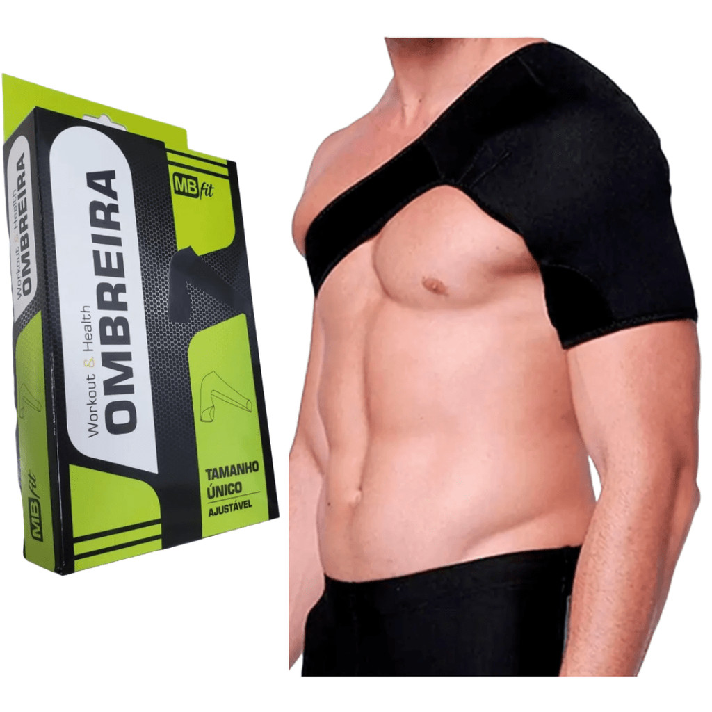 Ombreira protetor suporte de ombro e clavícula neoprene treino academia lesões em Oferta na Shopee