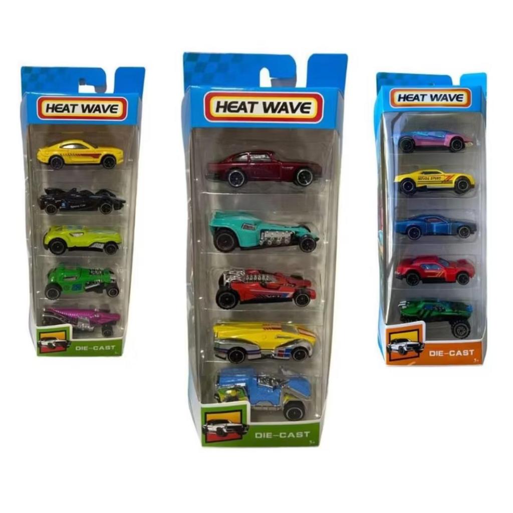 Kit 5 Carrinhos de Ferro Estilo Hot Wheels | Brinquedo Infantil Colecionável