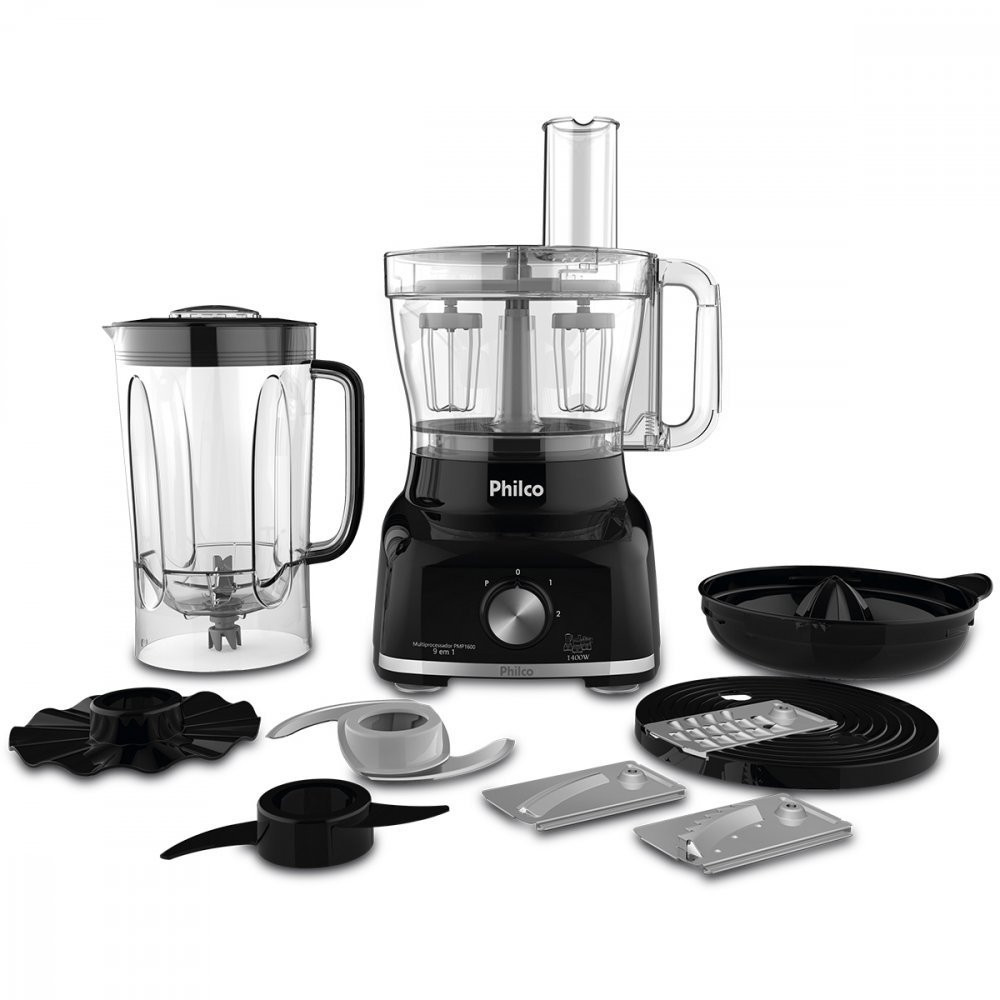 Multiprocessador de Alimentos PMP1600P 9 em 1 com 2 Velocidades Pulsar 1700W Philco