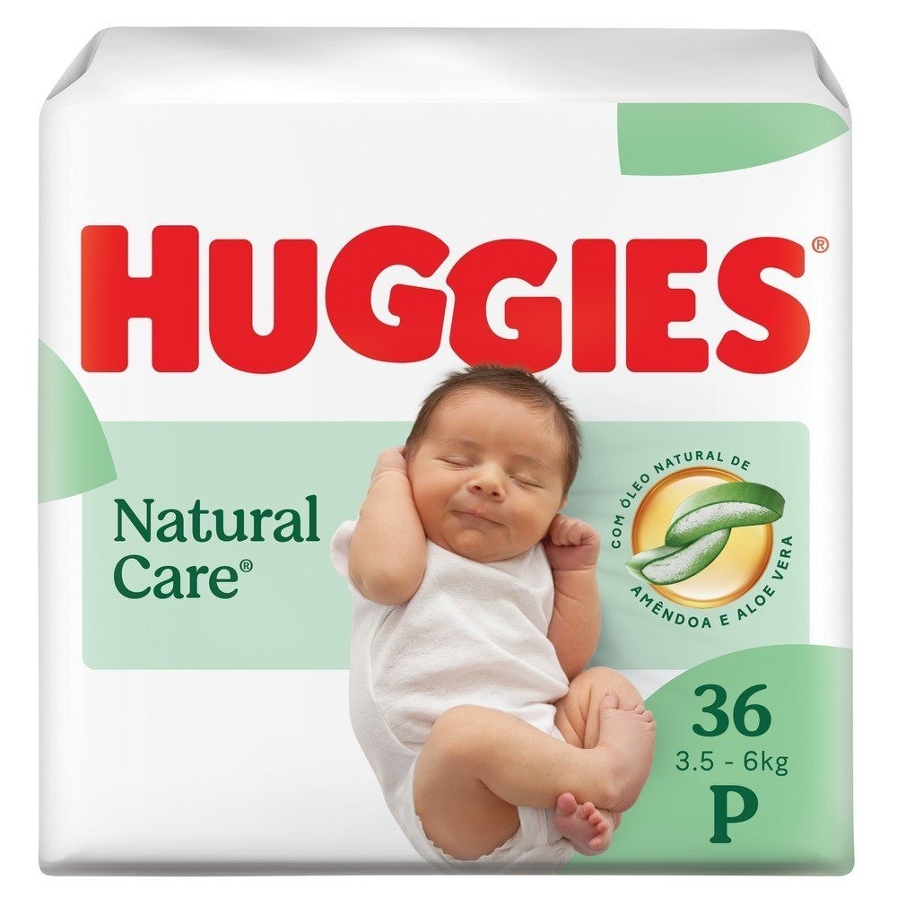 Fralda Huggies Descartável Premium Natural Care P Com 36 Unidades em Oferta na Shopee