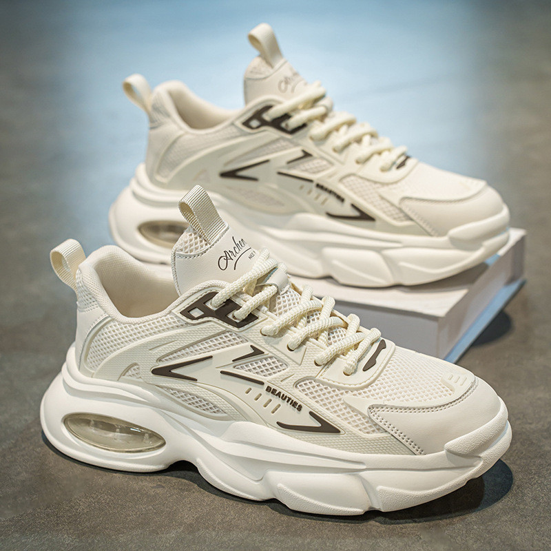 Sapatos masculinos de verão 2025 novo estilo respirável papai sapatos masculinos na moda All-Match sapatos esportivos de