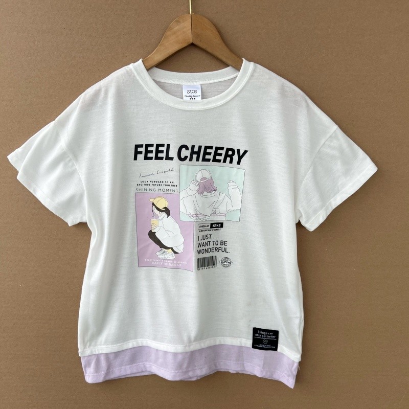 2n-53 roupas infantis em torno do pescoço padrão impresso grandes crianças de manga curta camiseta todos os dias moda bo