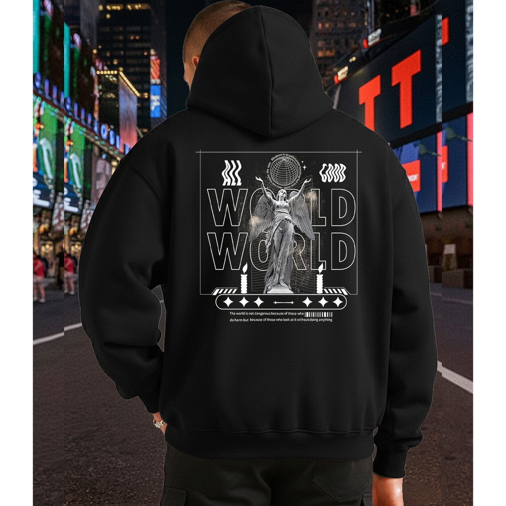 Moletom Blusa De Frio Canguru Good World Estampado Capuz Flanelado Unissex Premium Urbano Conforto
