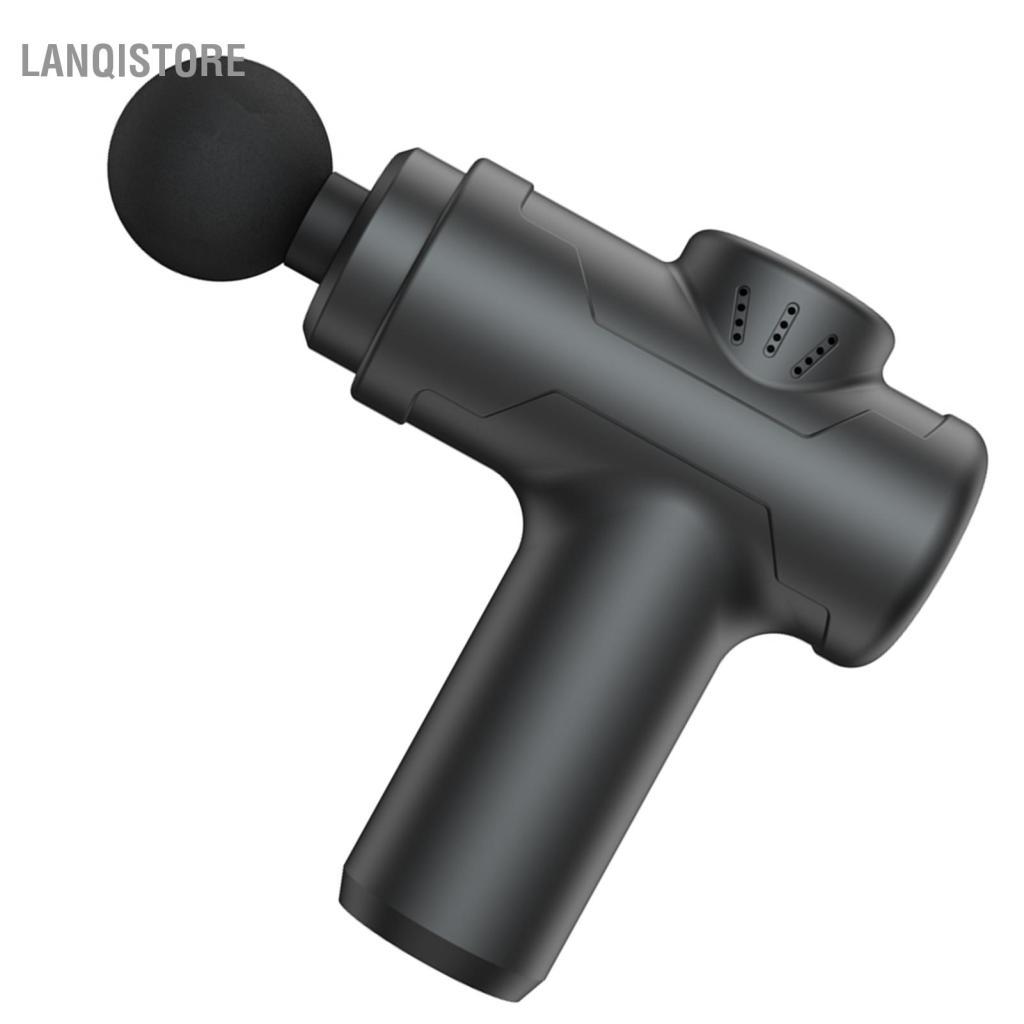 Lanqistore Pistola de massagem facial portátil, massageador corporal elétrico portátil com 4 cabeças substituíveis, 6