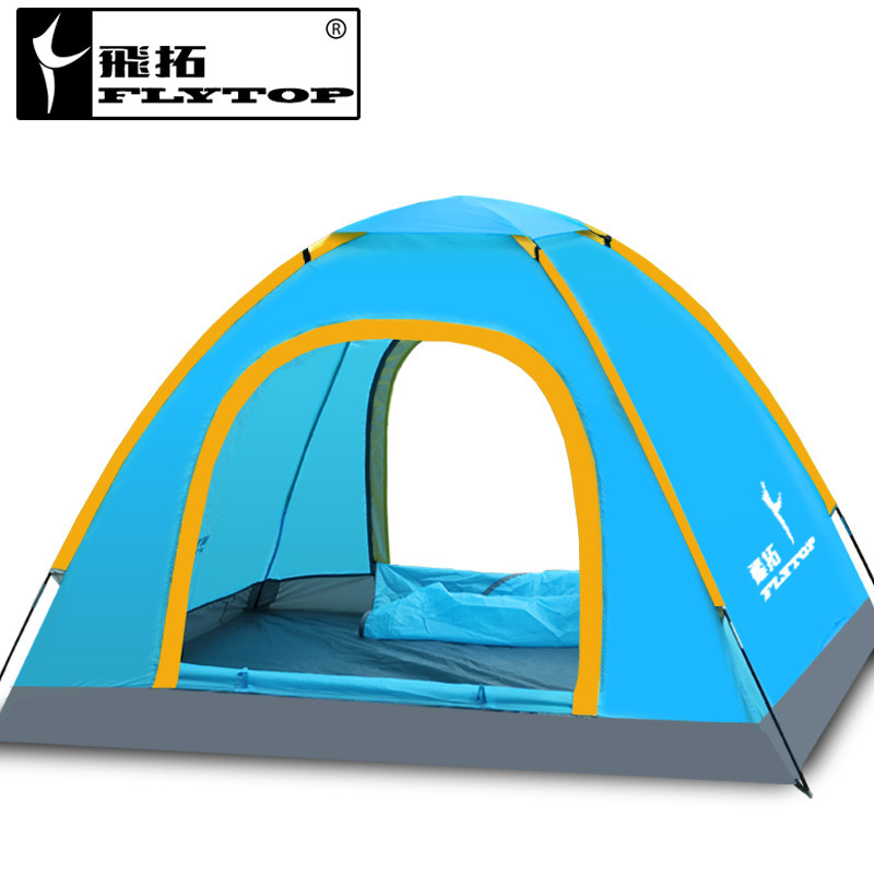 Tenda Feito ao ar livre dupla 3-4 pessoas família campo de acampamento à prova de chuva 2 pessoas conjunto de barraca de