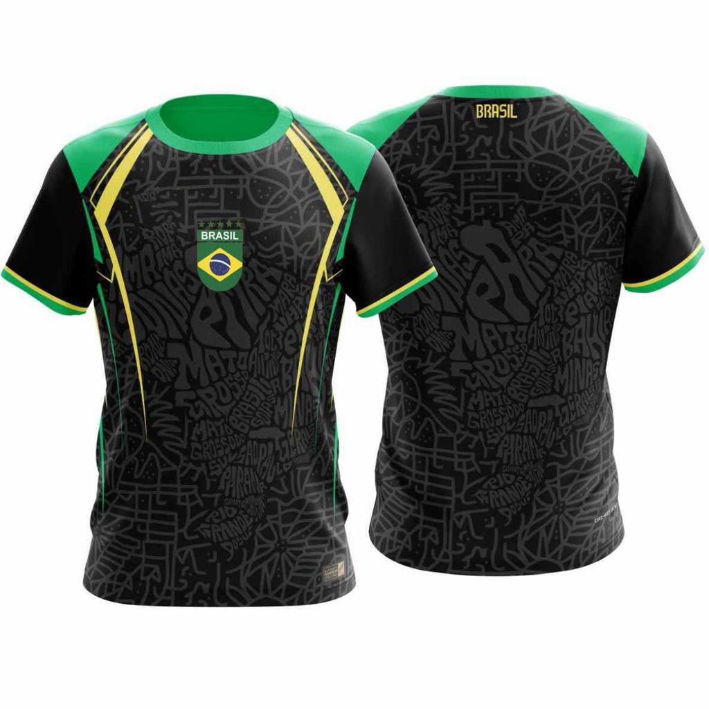 Camisa do Brasil Seleção Brasileira Camiseta Futebol Torcedor MODELO  12