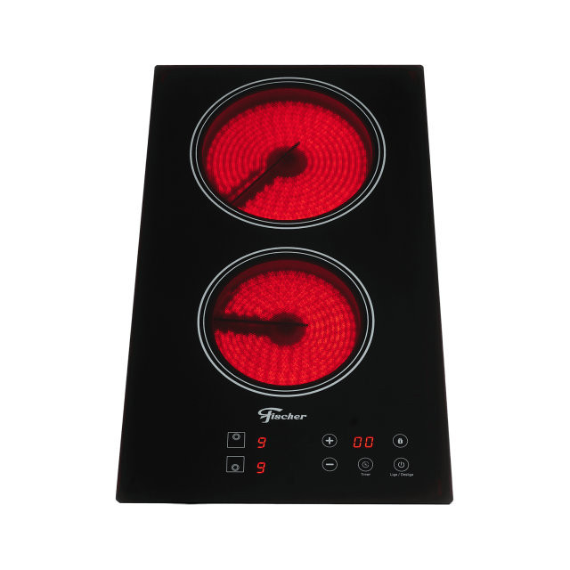 Cooktop Elétrico Fischer 2 Bocas Mesa Vitrocerâmica Touch Controle Digital