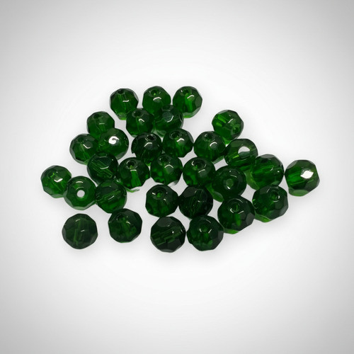 300 Miçangas Contas De Cristal Verde 8mm Umbanda/candomblé Verde 8 Mm
