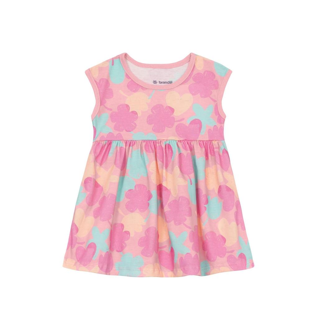 Vestido bebê menina em malha  Brandili Baby em Oferta na Shopee