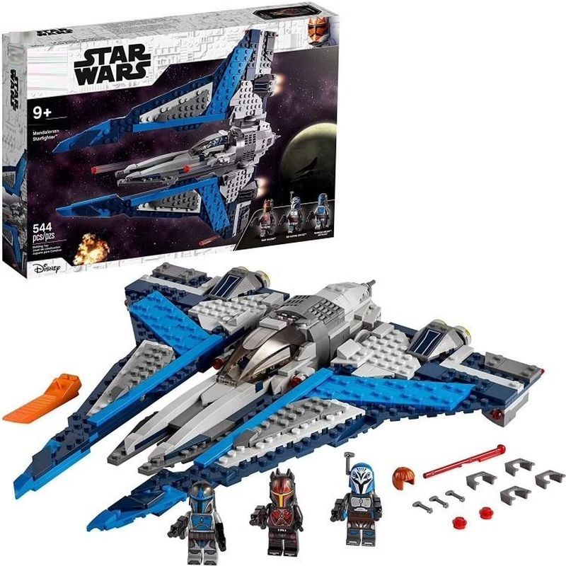 Lego blocos de construção star Wars série Mandalorop star lutador nave espacial menino montagem educacional brinquedo da