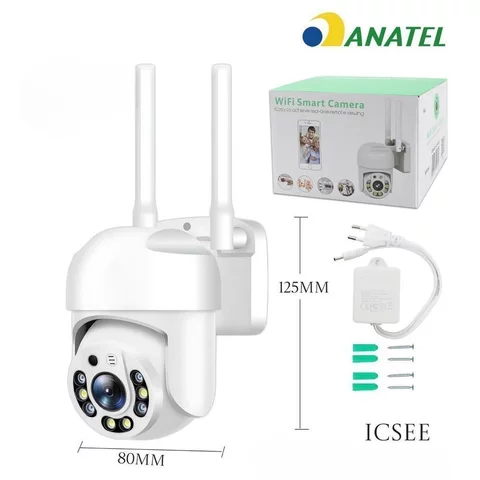Câmera de Segurança Wi-Fi 2.4G Inteligente ICSEE com Visão Noturna HD jehnny