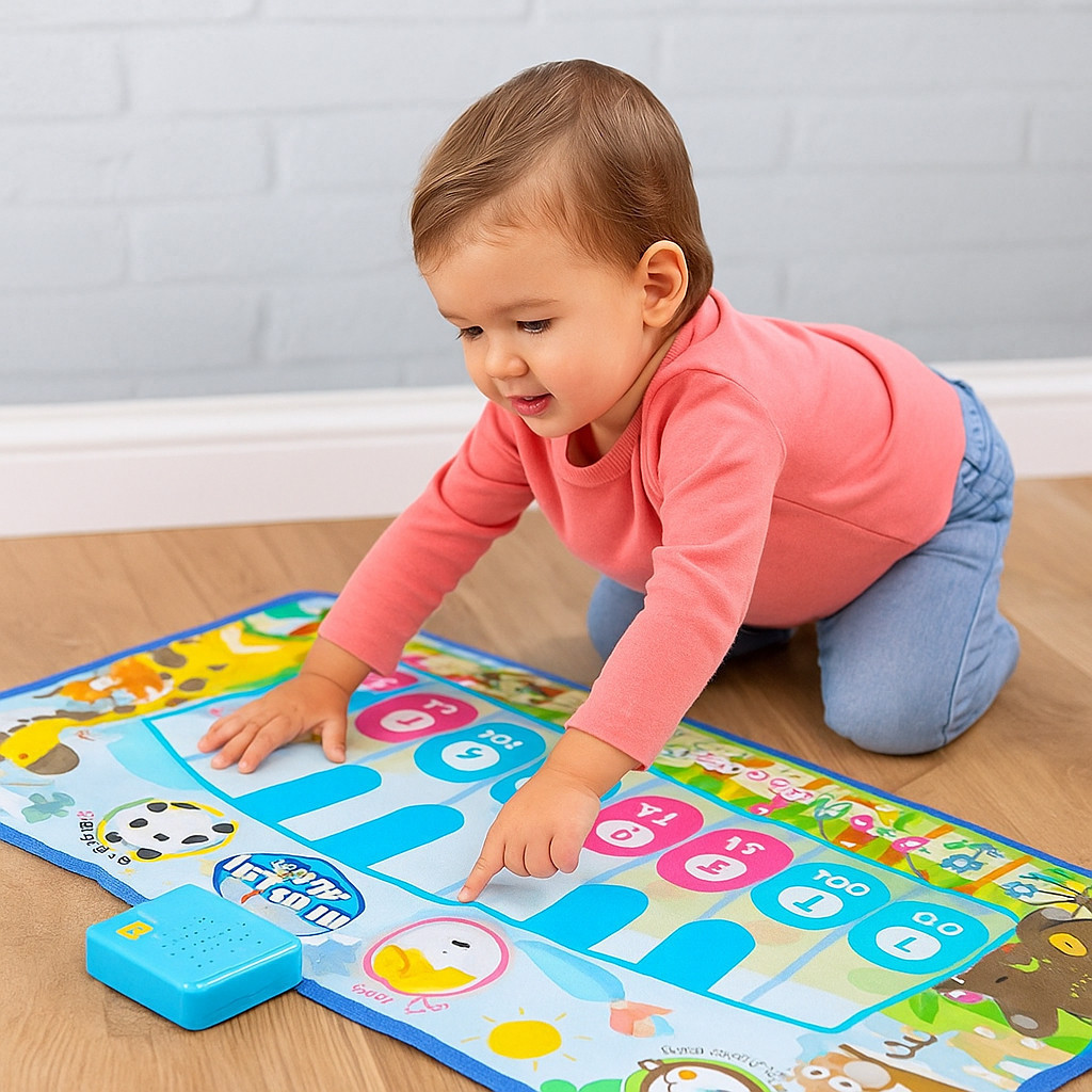 Tapete Piano 8 Teclas Musical Interativo Infantil Educativo Desenvolvimento Cognitivo Achadinhos