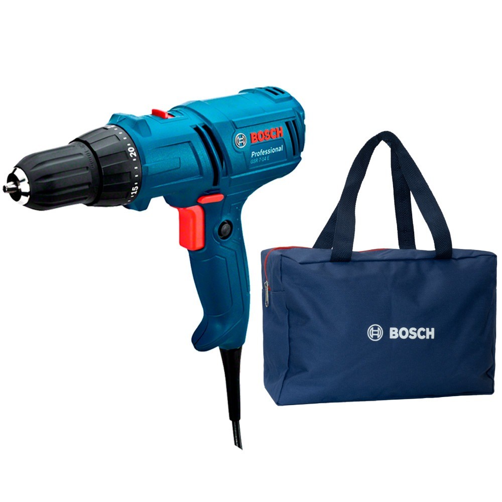 Furadeira Parafusadeira elétrica 3/8" 400W com bolsa - GSR 7-14E Bosch