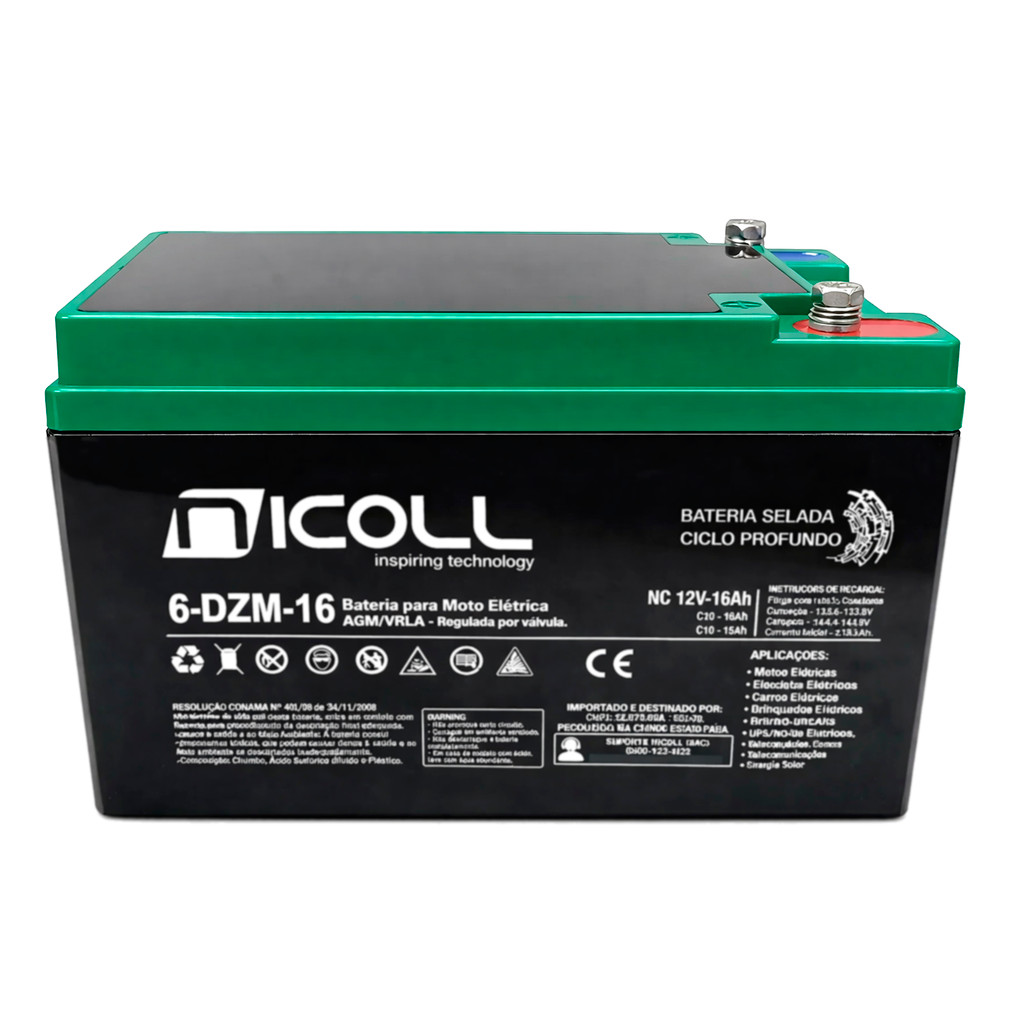 BATERIA NICOLL 12V 16AH X1