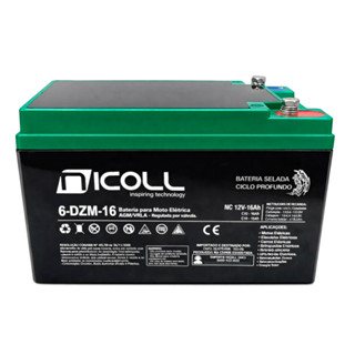 BATERIA NICOLL 12V 16AH X1 em Oferta na Shopee