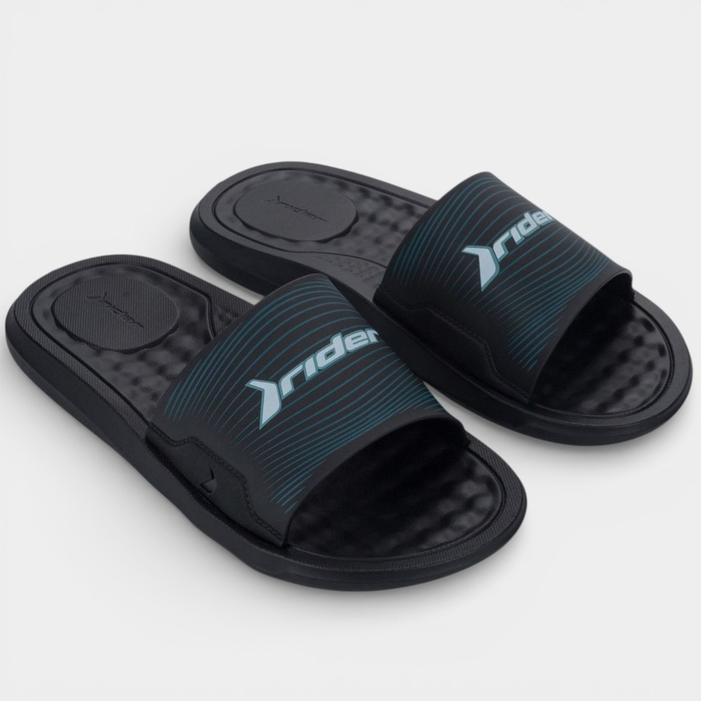 Chinelo Slide Rider Step Masculino - Preto e Azul
