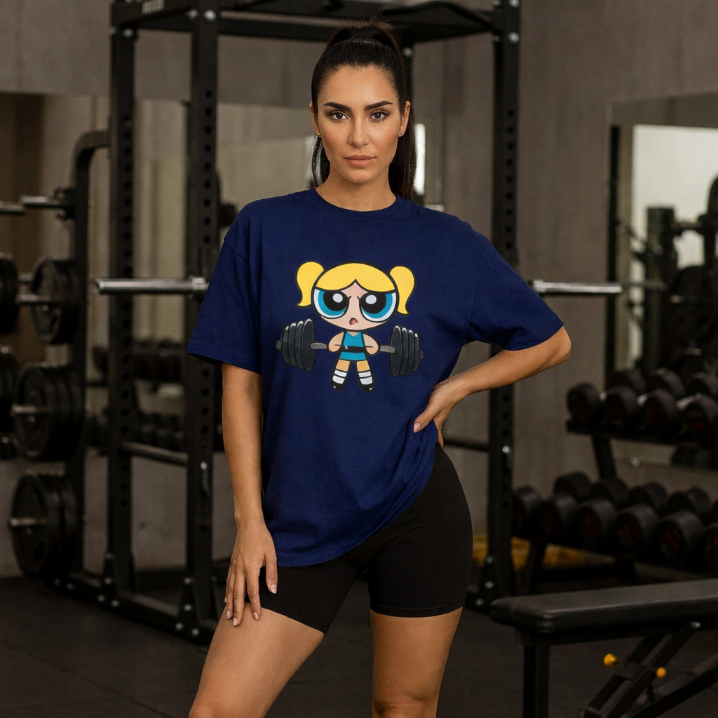 Camiseta Feminina Fitness Oversized Estampa Academia Esporte Look Gym Confortável Moda 2026