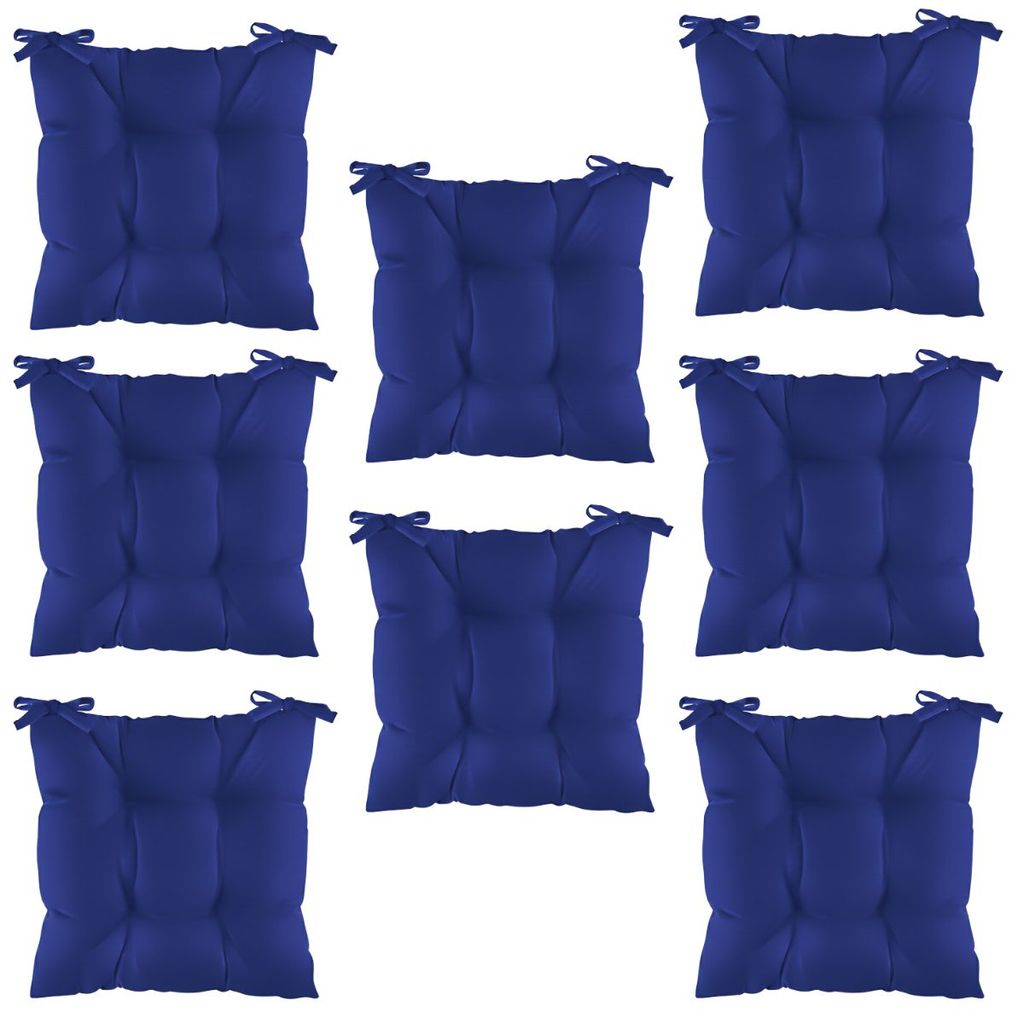 Kit 8 Almofadas Decorativa Cheias Confortavel Futton Oxford Assento p Cadeira 40X40cm Cores Diversas