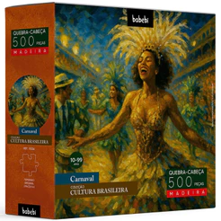 QUEBRA CABEÇA CARNAVAL 500 PEÇAS MADEIRA BABEBI PUZZLE ARTE FESTA CULTURAL BRASIL BRINQUEDOS MONTAR