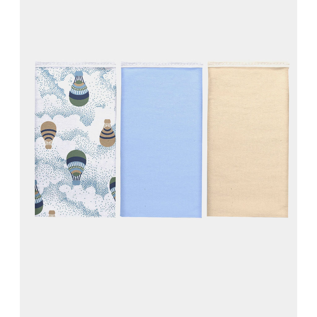 Kit Três Panos de Boca Vivaldi Azul