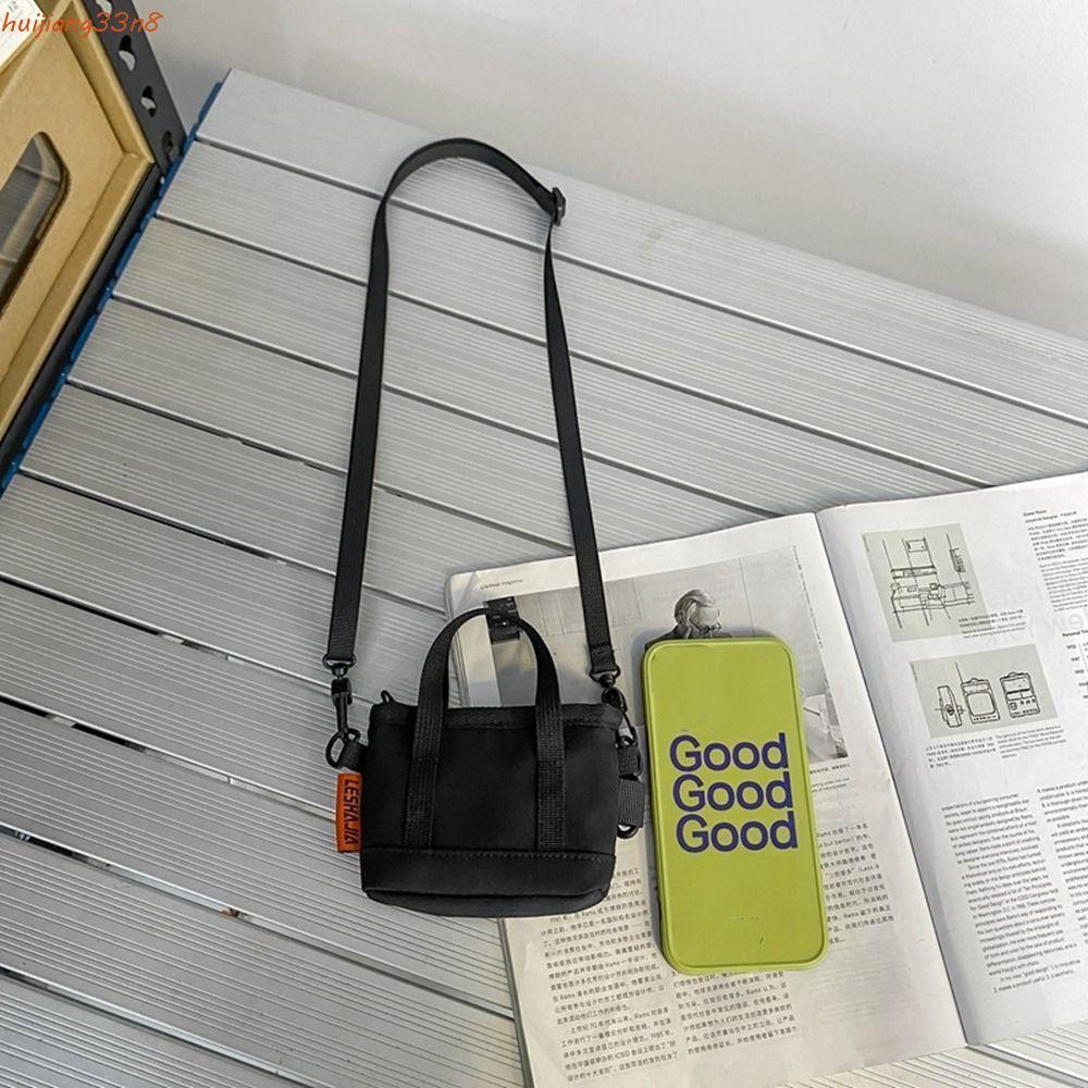 Carteira Masculina HUIJIANG , Porta-Cartões Portátil , Pingente De Bolsa De Moedas De Nylon , Chaveiro Leve , Mini Cross