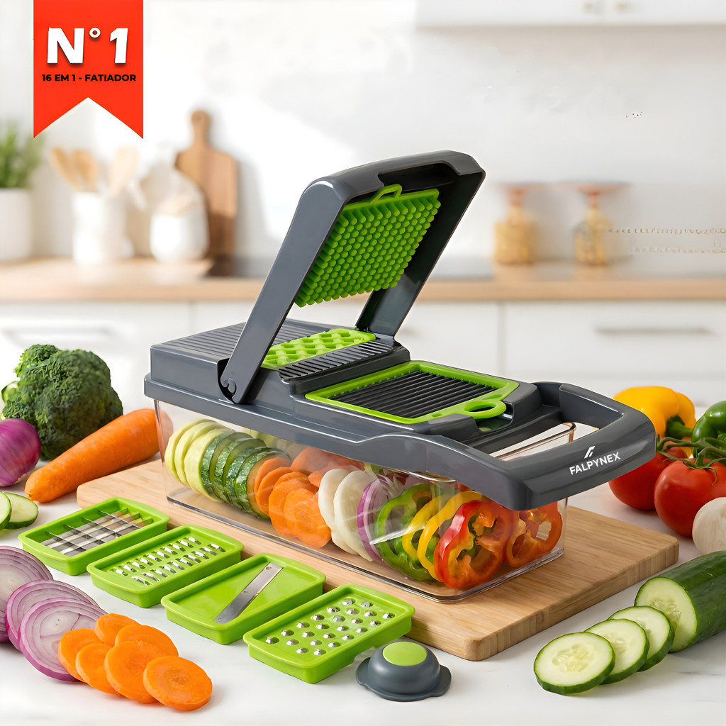 Cortador De Legumes Multifuncional 16 Em 1 Fatiador Ralador em Oferta na Shopee