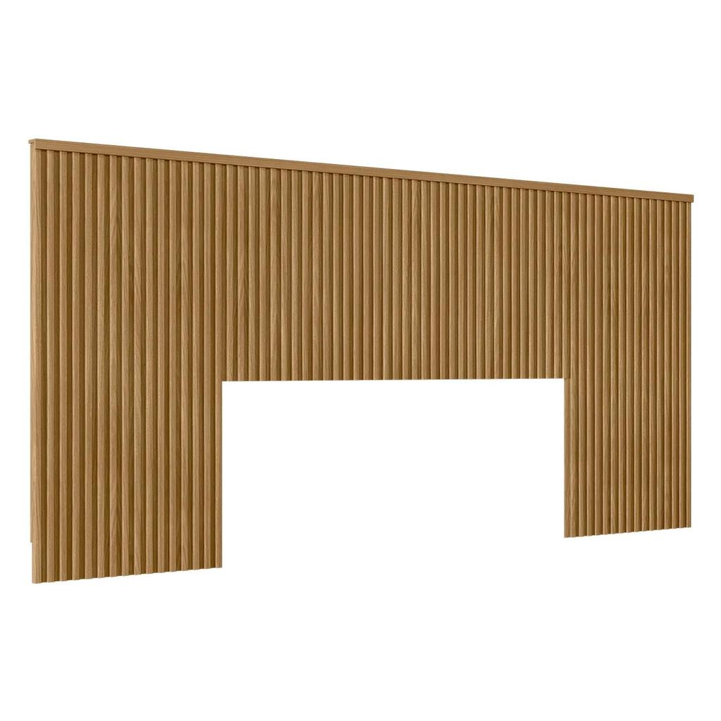 Cabeceira Casal e Queen Painel Ripado 241cm Palmeira Nature L06 - Mpozenato