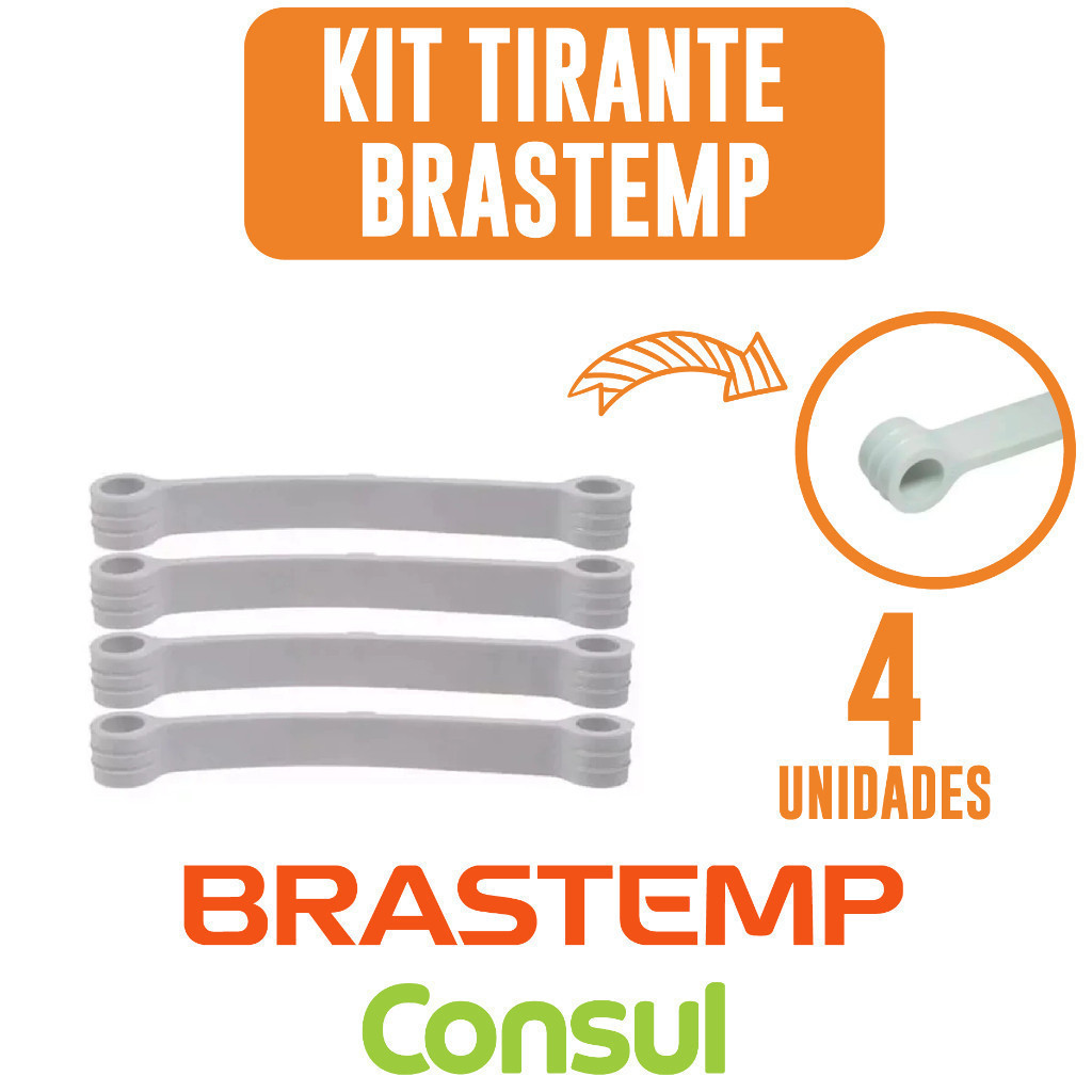 Kit 4 Tirantes Para Lavadora Brastemp Ative 11kg