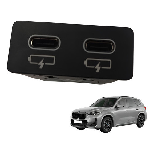Tomada Tipo C  Console Central Bmw X1 2023 2024 2025 Preto