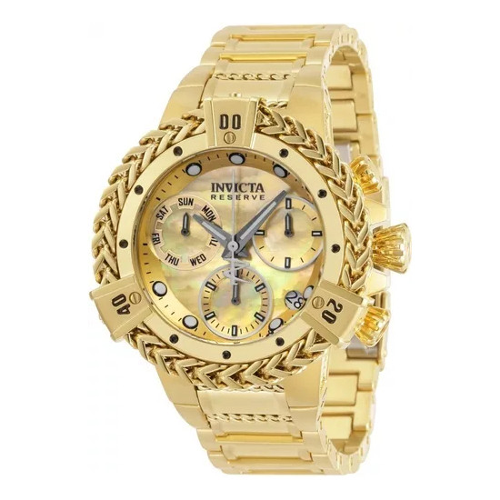 Invicta Reserve Bolt Hercules 34837 Banhado A Ouro 18k C/box