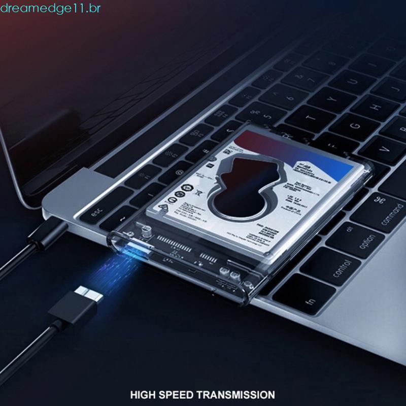 dreamedge11 Durabilidade USB3 0 Transparente 2 5 Polegadas Caixa Gabinete Disco Rígido Para Laptop
