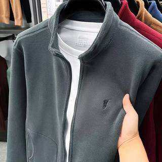 Cardigan de lã Polar masculino moletom topo Casual grosso casaco gola jaqueta outono inverno solto tamanho grande jaquet