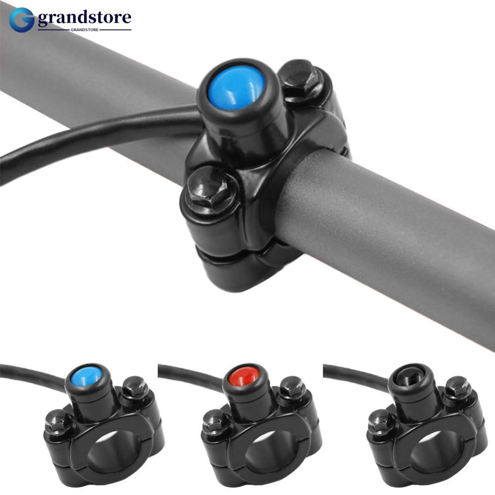 GRANDSTORE 22mm 7/8 " Interruptor Da Motocicleta Guiador Montar Chifre Farol Strobe Momentâneo Botão Moto Acessórios F4G