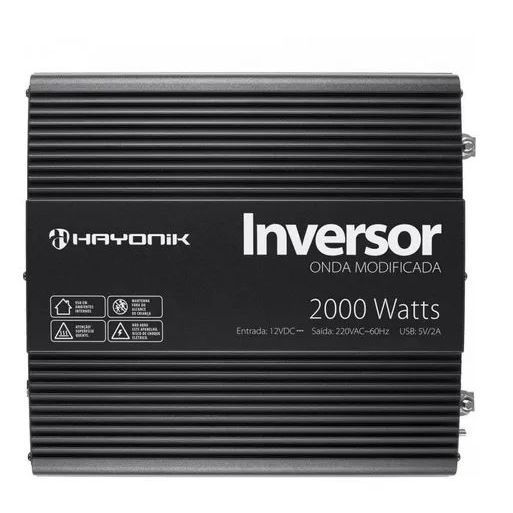 INVERSOR 12VDC X 127V USB 2000W HAYONIK