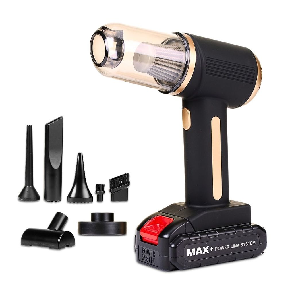 Aspirador de Pó + Soprador de Ar 120W, Potência e Versatilidade em Um Design Compacto e Recarregável