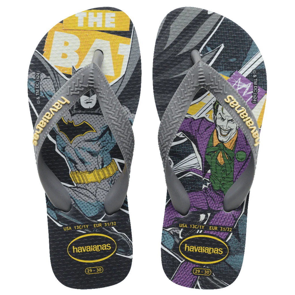 Chinelo Infantil Meninos Havaianas Heróis Batman Coringa
