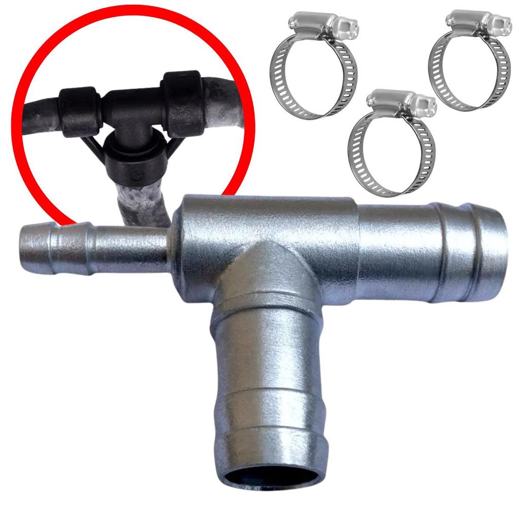 Conexao Para Adaptacao Mangueira Ar Quente Fiat Idea Conector Aluminio Tubeira Mangote Fiat Ideia