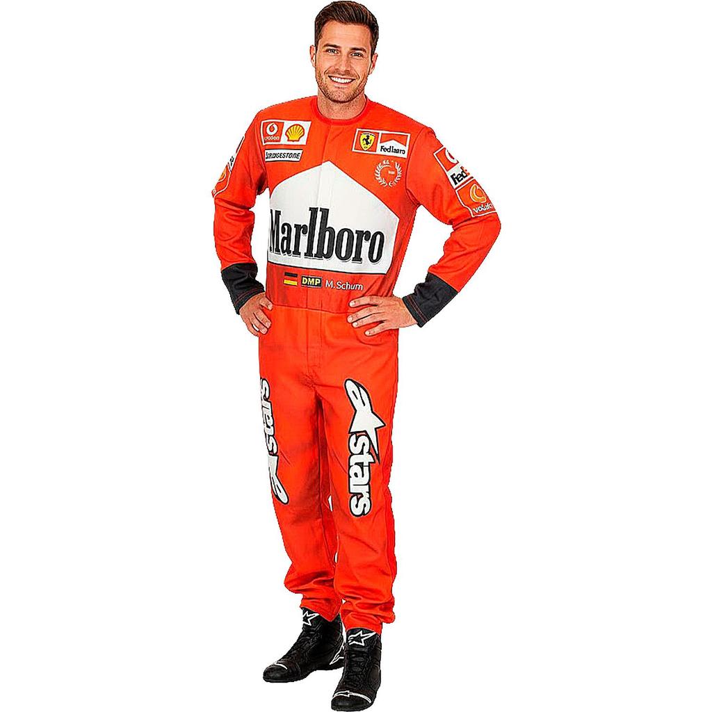 Fantasia Piloto Formula 1 Adulto Masculina Longo Ferrari