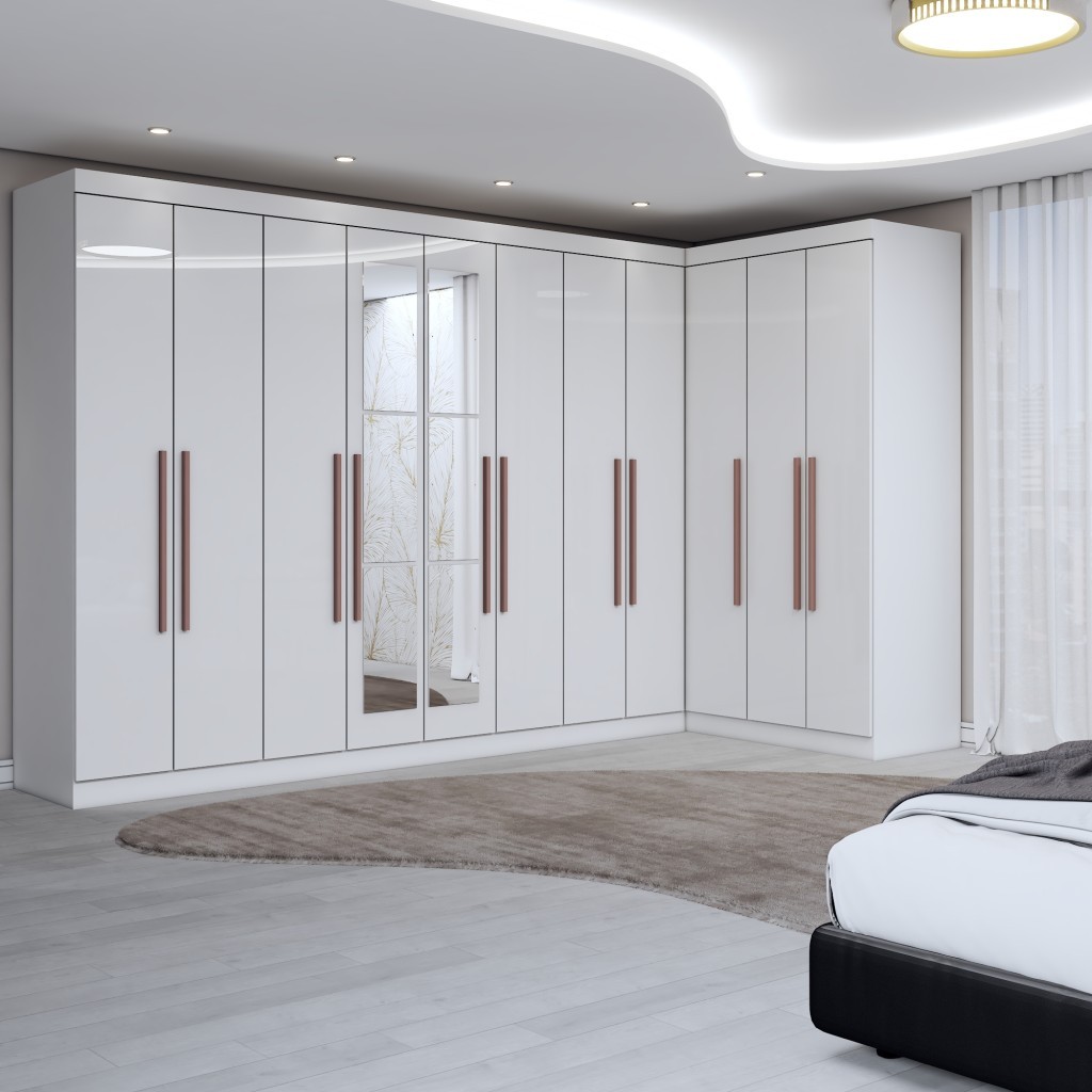 Guarda-Roupa Casal Modulado Odisseia 11 Portas 4 Gavetas Com Espelho - Panorama Móveis em Oferta na Shopee