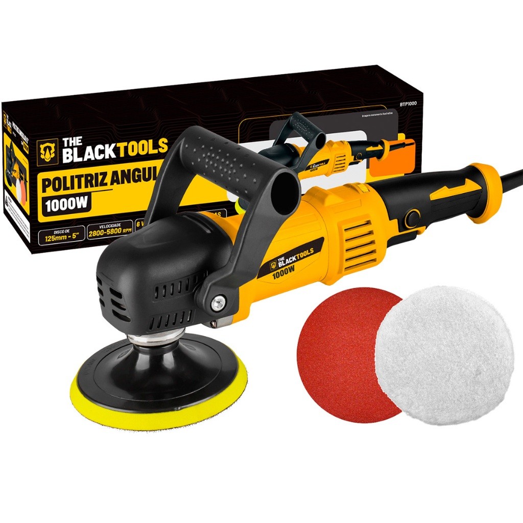 Politriz Lixadeira Automotiva Angular Profissional 5 1000w The Black Tools em Oferta na Shopee