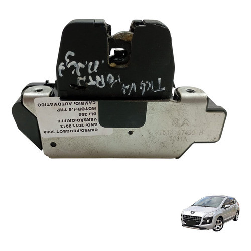 Fechadura Elétrica Peugeot 3008 2011 2012 Tampa Traseira