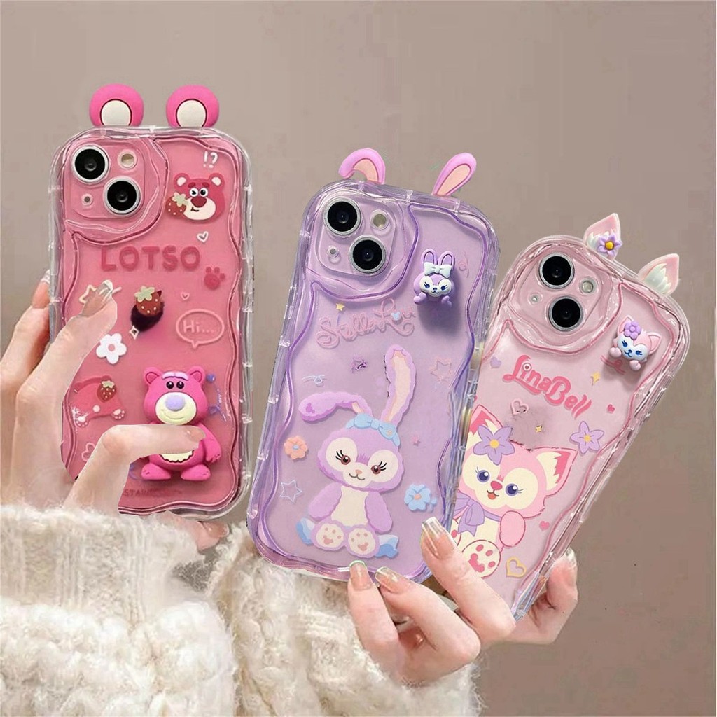 Capa 3D StellaLou Lotso Para Samsung Galaxy A17 A07 A16 A15 A14 A13 A56 A55 A54 A53 A52 A36 A35 A34 A33 A26 A25 A24 A06