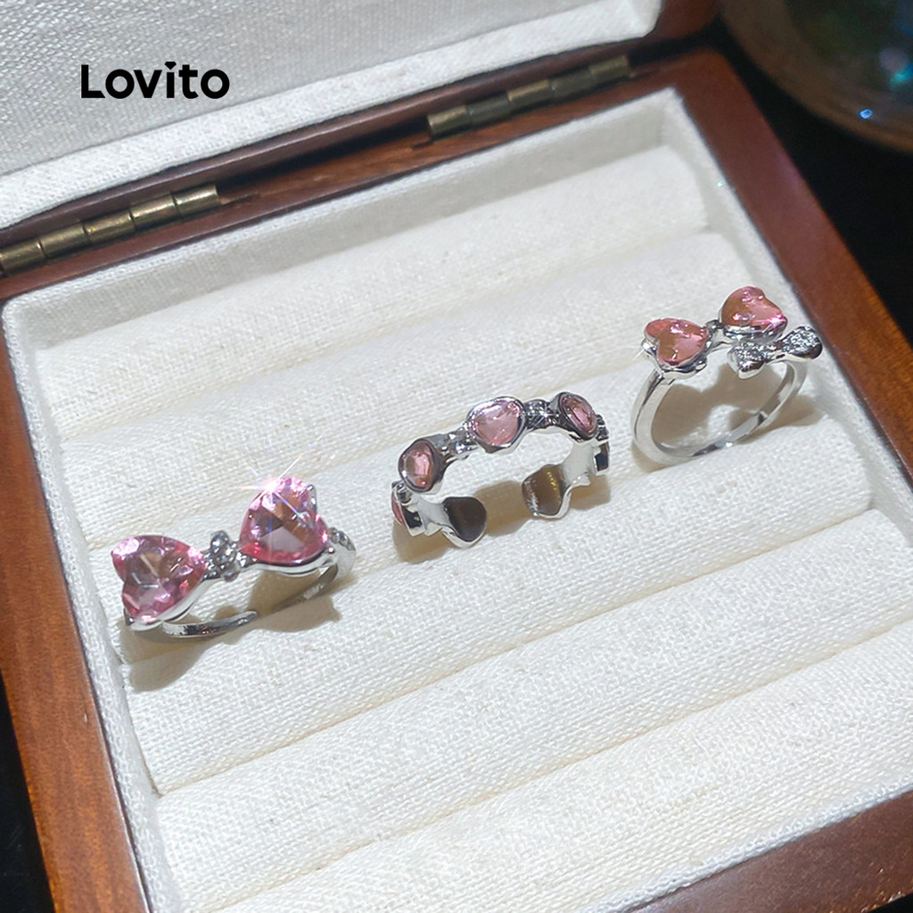 Lovito  Anéis de Coração casuais LFA108171