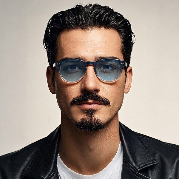 oculos de sol masculino Moda Retro pequeno quadro óculos de sol masculino Anti-ultravioleta óculos de sol Cross-Border e