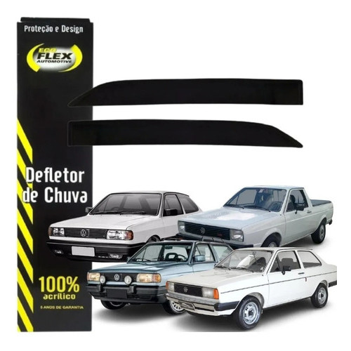 Calha Defletor De Chuva Porta Gol G1 Voyage Parati Saveiro Quadrado 2 Portas 1987 A 1994 Ecoflex